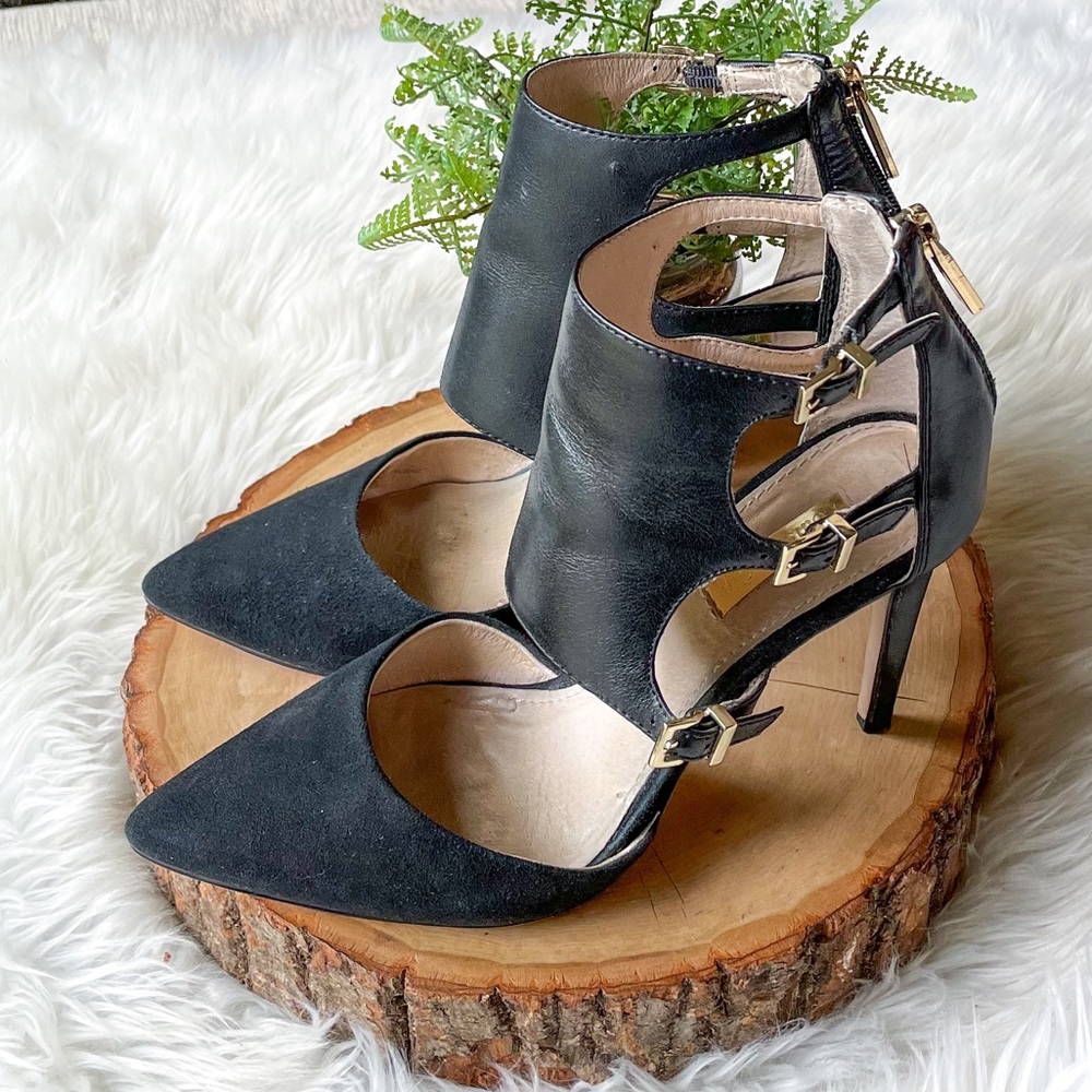 Louise et Cie Jeanette Leather Heels Black Shoes